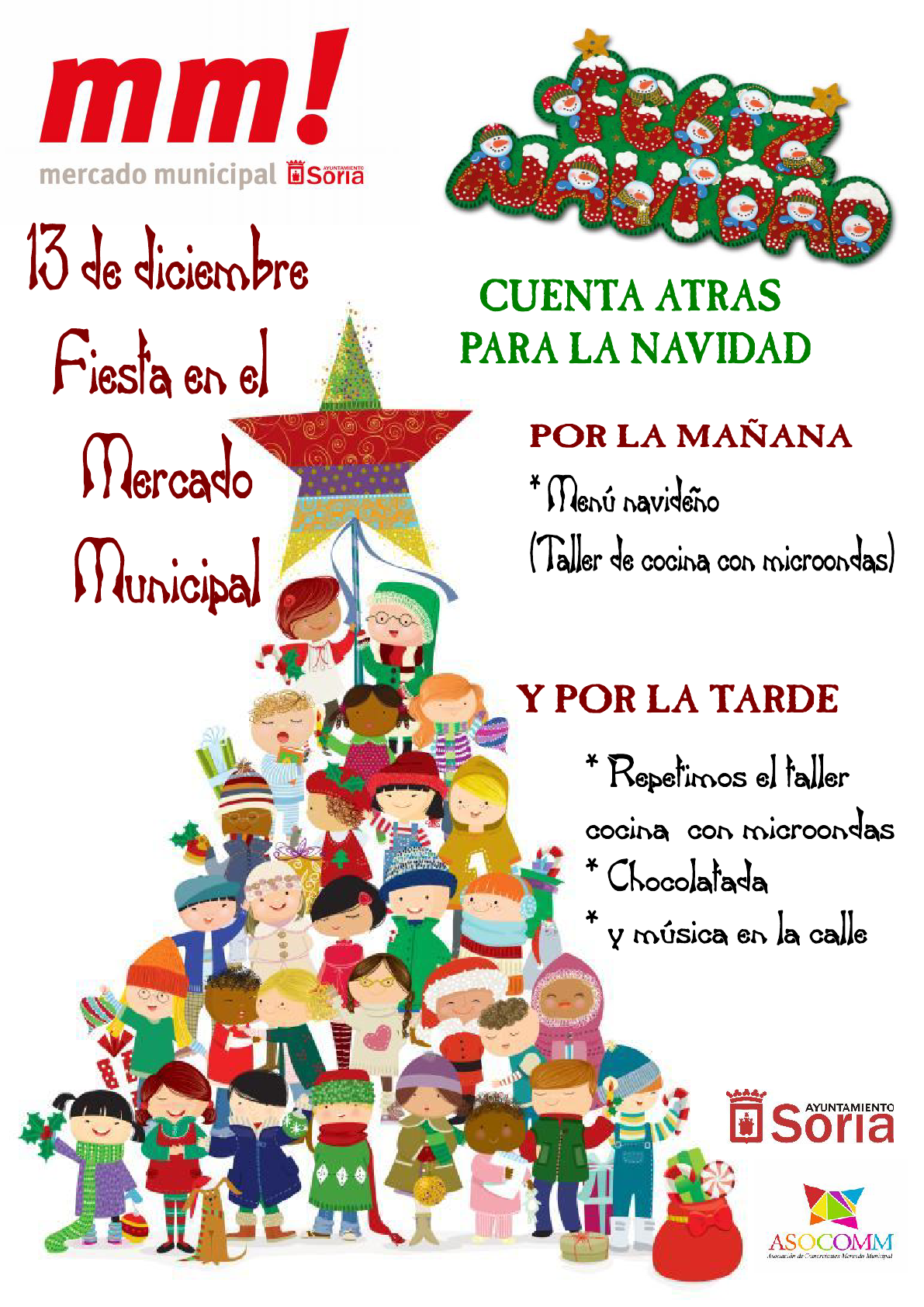 El Mercado Municipal organiza mañana una fiesta navideña con chocolatada y un taller de cocina rápida en doble sesión